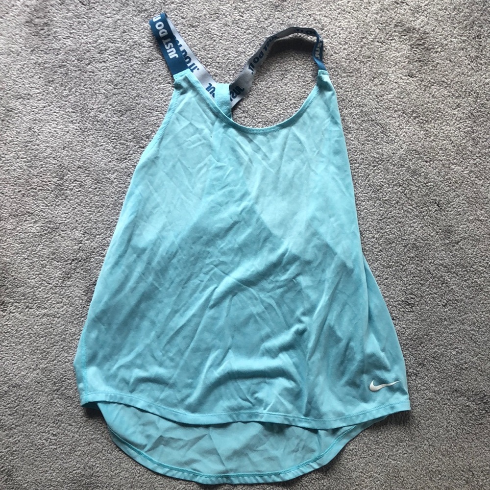 NIKE blue sports top